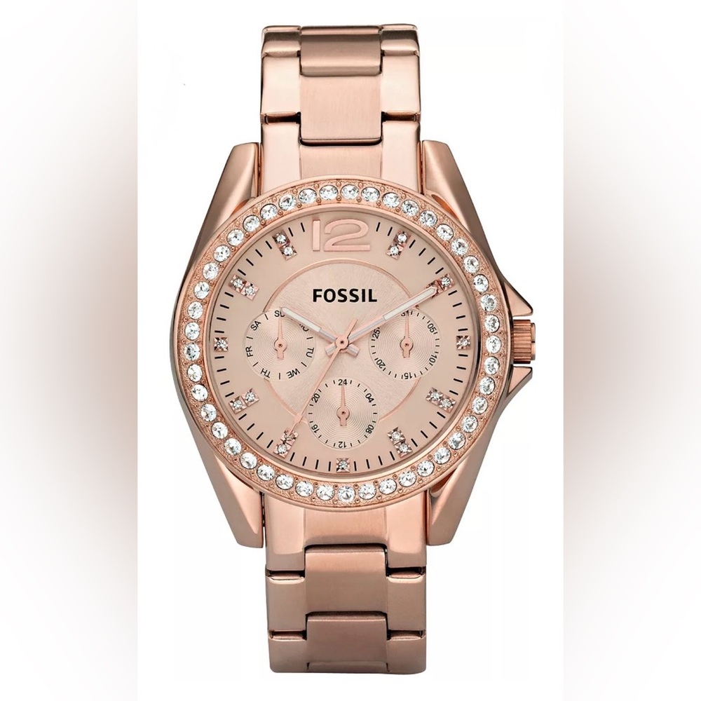 Women's Riley Rose Gold Plated Stainless Steel Bracelet Watch